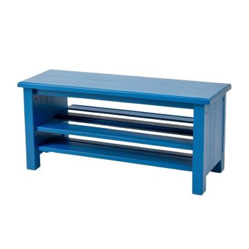 Maple Canyon Shoe Storage Bench - Blue