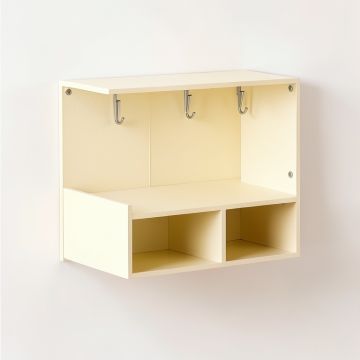 Stone Canyon Wall-Mounted Entryway Organizer Shelf - Cream (synthetic illustration; no displayed measurements)