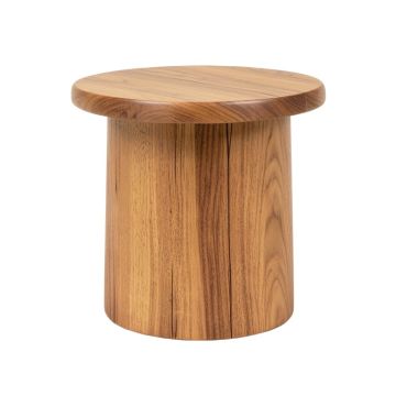 Teres Solid Wood Drum End Table