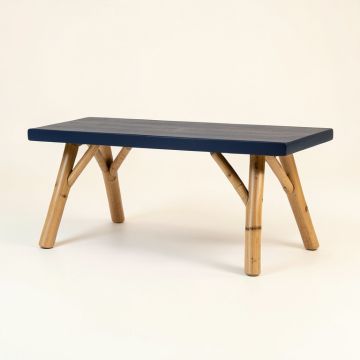 Hazel Bend Indoor Bench - Navy (synthetic illustration; no displayed measurements)