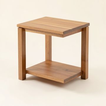 Swivo Solid Wood Floor Shelf End Table (synthetic illustration; no displayed measurements)