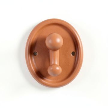 Pine Arc Wall-Mounted Robe Hook - Terracotta (synthetic illustration; no displayed measurements)