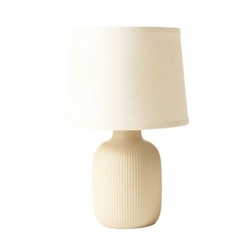 Rowan Branch Table Lamp With A Plain Fabric Shade - Ivory