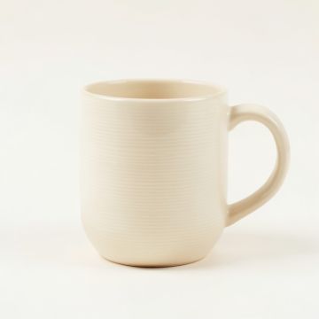 Slate Crest Ceramic Mug - Cream (synthetic illustration; no displayed measurements)