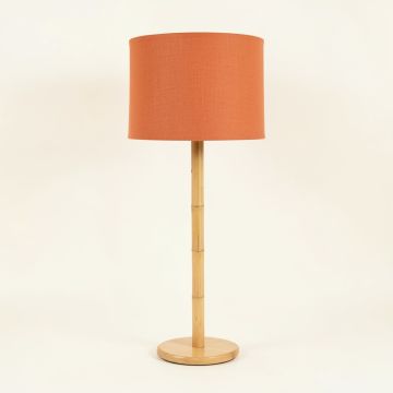 Heath Branch Floor Lamp With A Plain Fabric Shade - Terracotta (synthetic illustration; no displayed measurements)