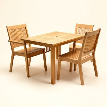 Bucksport 3 Piece Teak Bistro Set (synthetic illustration; no displayed measurements)