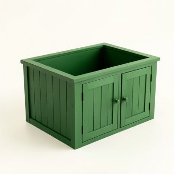 Wren Bridge Empty Furniture-Style Litter Enclosure - Green (synthetic illustration; no displayed measurements)