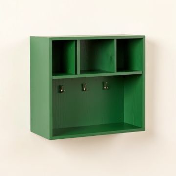 Cedar Crossing Wall-Mounted Entryway Organizer Shelf - Green (synthetic illustration; no displayed measurements)