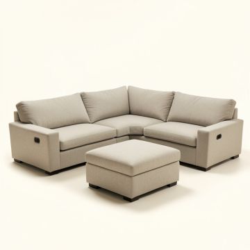 Troxelville 84 '' Wide Symmetrical Modular Corner Sectional With Ottoman (synthetic illustration; no displayed measurements)