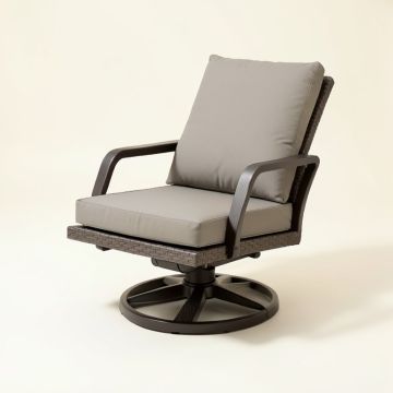 Wellow Baytree Egg Swivel Patio Chair With Cushions (synthetic illustration; no displayed measurements)