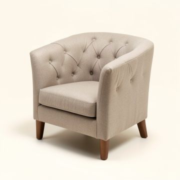 Lucie 46 '' Wide Tufted Chair And A Half (synthetic illustration; no displayed measurements)