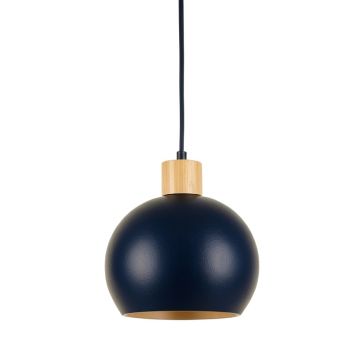 Flint Bridge Pendant Light Suspended From One Plain Cable - Navy