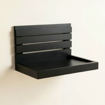 Holly Crossing Wall-Mounted Entryway Organizer Shelf - Black (synthetic illustration; no displayed measurements)