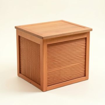 Dune Bend Closed Outdoor Storage Box - Terracotta (synthetic illustration; no displayed measurements)