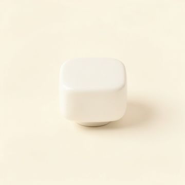 Shore Branch Cabinet Knob Without Packaging - White (synthetic illustration; no displayed measurements)