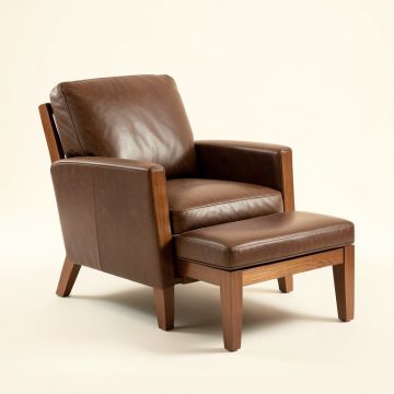 Macalla 47 '' Wide Armchair And Ottoman (synthetic illustration; no displayed measurements)
