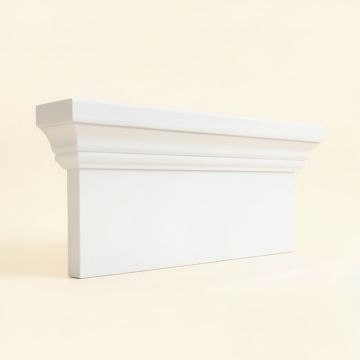 Preston 12 '' H X 96 '' W X 15 3/8 '' D Crown Molding (synthetic illustration; no displayed measurements)