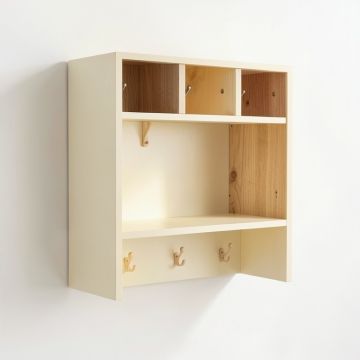 Dawn Dell Wall-Mounted Entryway Organizer Shelf - Cream (synthetic illustration; no displayed measurements)