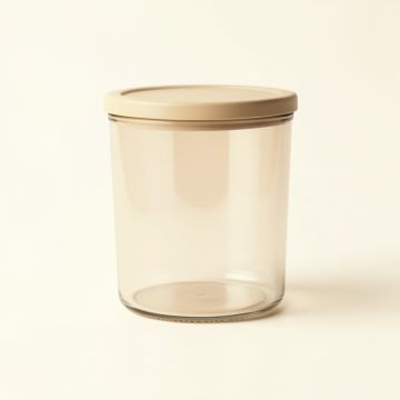 Olive Branch Storage Canister With Lid - Beige (synthetic illustration; no displayed measurements)