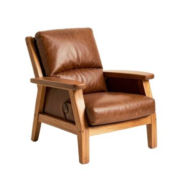 Aarush 26 '' Wide Top Grain Leather Lounge Chair