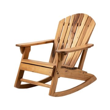 Jordanna Solid Wood Rocking Adirondack Chair