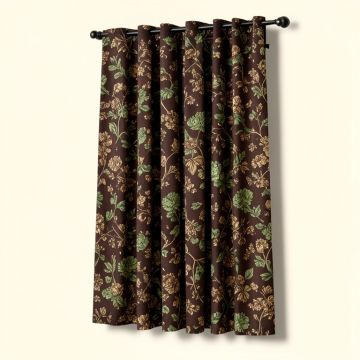 Altrincham Jacquard Floral Room Darkening Rod Pocket Curtain Panels (synthetic illustration; no displayed measurements)