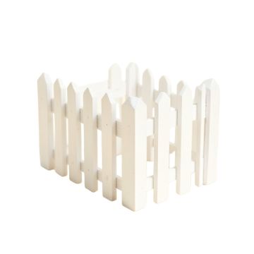 Brandusa Miniature Wood Picket Fence Fairy Garden