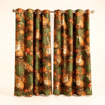 Ambesonne Fox Curtains (synthetic illustration; no displayed measurements)