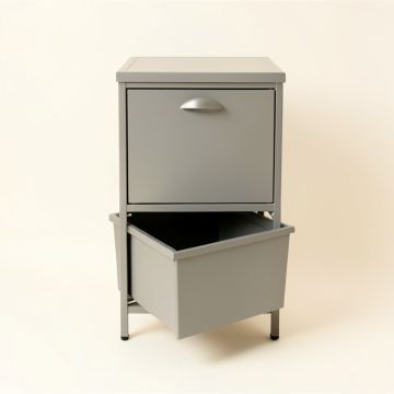 Fern Branch Freestanding Pull-Out Hamper Cabinet - Gray (synthetic illustration; no displayed measurements)