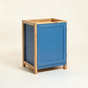 Field Bend Freestanding Pull-Out Hamper Cabinet - Blue (synthetic illustration; no displayed measurements)