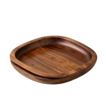 Tiefort Solid Wood Nesting 2 Piece Tray Set