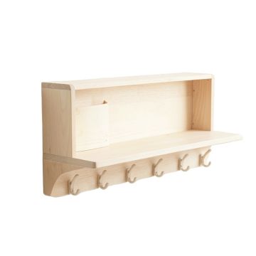 Briar Bridge Wall-Mounted Entryway Organizer Shelf - Ivory