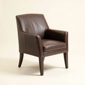 Aerith Leather Upholstered Dining Chair (synthetic illustration; no displayed measurements)