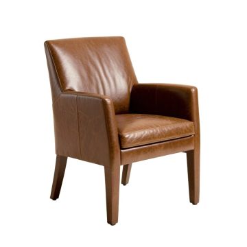 Genuine Leather Upholstered Dining Chair