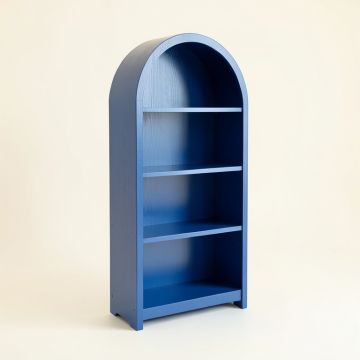 Summit Bridge Freestanding Bookcase - Blue (synthetic illustration; no displayed measurements)
