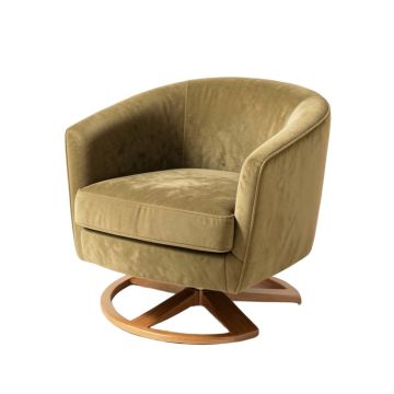 Earle 33.5 '' Wide Swivel Barrel Chair (synthetic illustration; no displayed measurements)