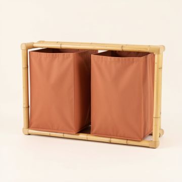 Elm Canyon Laundry Sorting Station With Plain Removable Bags - Terracotta (synthetic illustration; no displayed measurements)