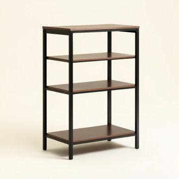Kratz 54.75 '' H X 35.5 '' W Metal Etagere Bookcase (synthetic illustration; no displayed measurements)