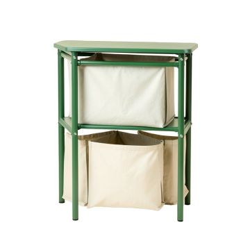 Sage Bluff Laundry Sorting Station With Plain Removable Bags - Green