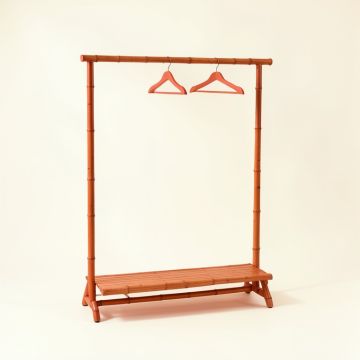 Maple Crest Empty Garment Rack - Terracotta (synthetic illustration; no displayed measurements)