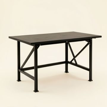 Birch Edge Empty Workshop Workbench - Black (synthetic illustration; no displayed measurements)
