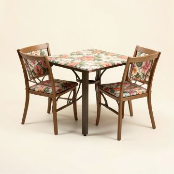 Davisson Floral Outdoor 3-Piece Bistro Set (synthetic illustration; no displayed measurements)