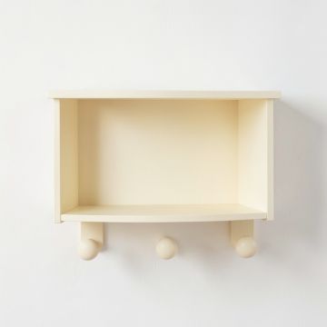 Pine Bridge Wall-Mounted Entryway Organizer Shelf - Cream (synthetic illustration; no displayed measurements)