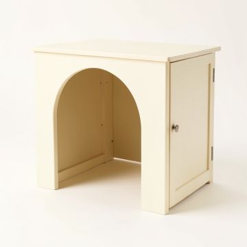 Bay Falls Empty Furniture-Style Litter Enclosure - Cream (synthetic illustration; no displayed measurements)