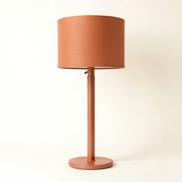Slate Branch Floor Lamp With A Plain Fabric Shade - Terracotta (synthetic illustration; no displayed measurements)