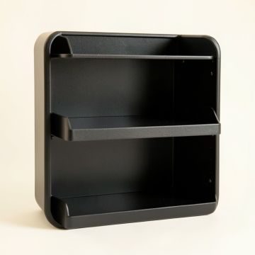 Willow Arc Empty Mug-Storage Cabinet Insert - Black (synthetic illustration; no displayed measurements)