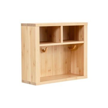 Shore Edge Wall-Mounted Entryway Organizer Shelf - Beige