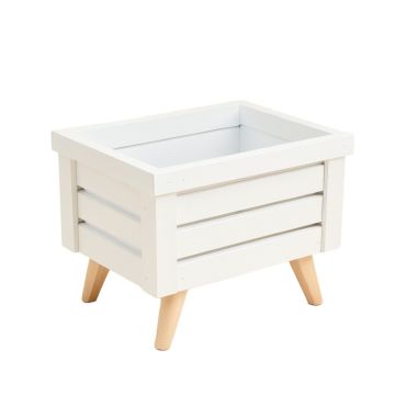 Spruce Brook Empty Raised Planter - White