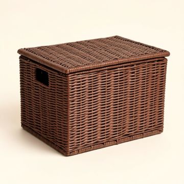 154 Gallon Wicker Deck Box (synthetic illustration; no displayed measurements)