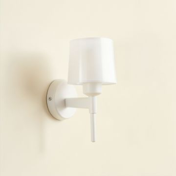 Shore Dale Wall Sconce Mounted On A Plain Wall - White (synthetic illustration; no displayed measurements)